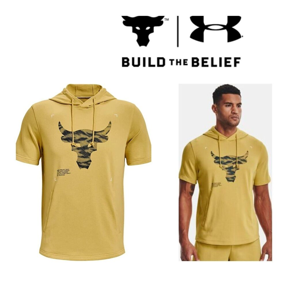 Under Armour Project Rock Sweatshirt Hoodie Mens XL Loose RSPCT Training Graphic - Picture 10 of 12